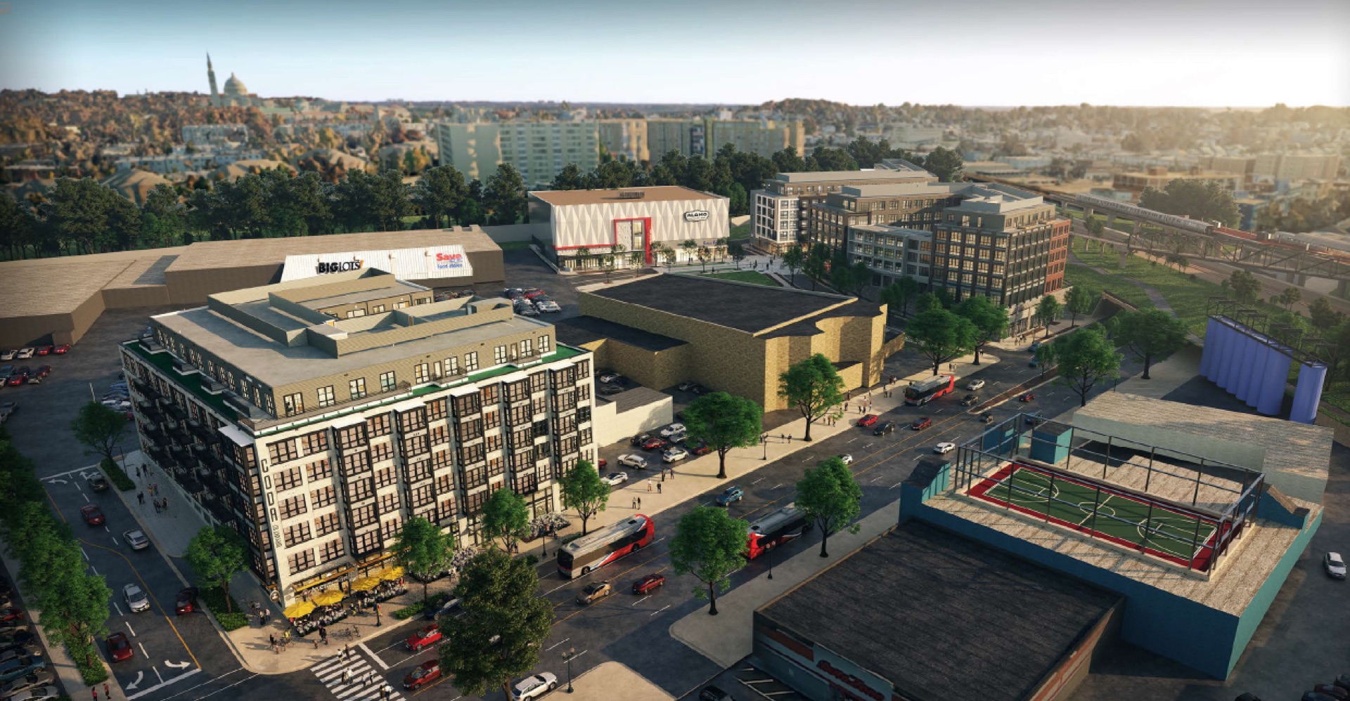 Architectural rendering of the Bryant Street neighborhood in Northeast Washington, DC