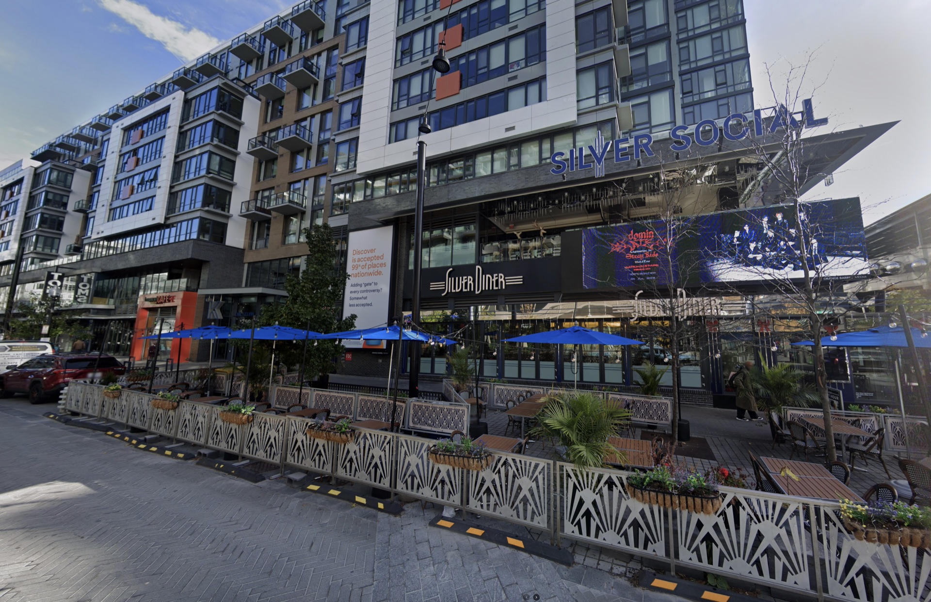 The Kelvin with ground-floor retail and restaurant terraces in Navy Yard